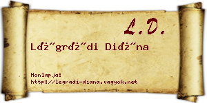 Légrádi Diána névjegykártya