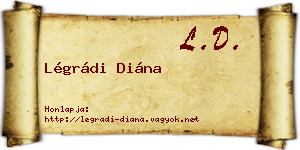 Légrádi Diána névjegykártya